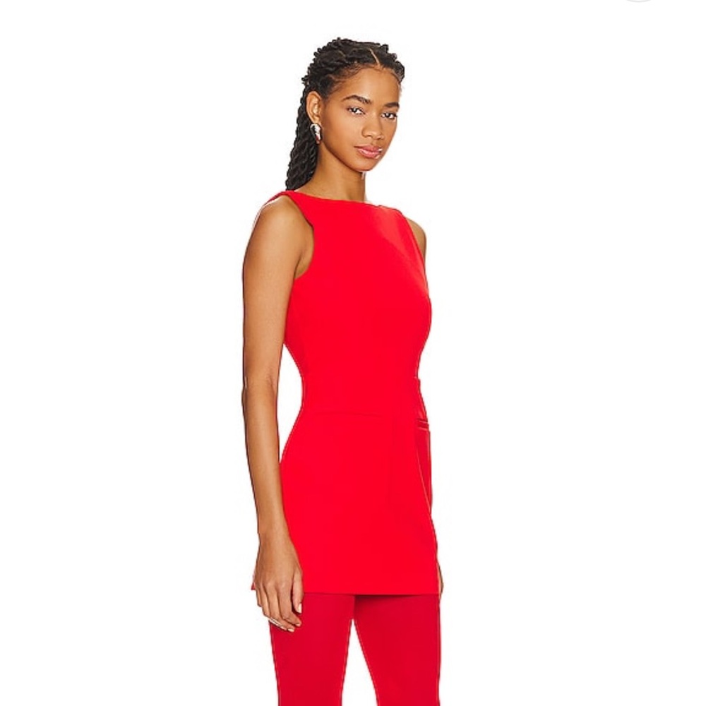 NWT REVOLVE L’Academie by Marianna Arley Dress in Red with Pockets and Low Back - Picture 2 of 4